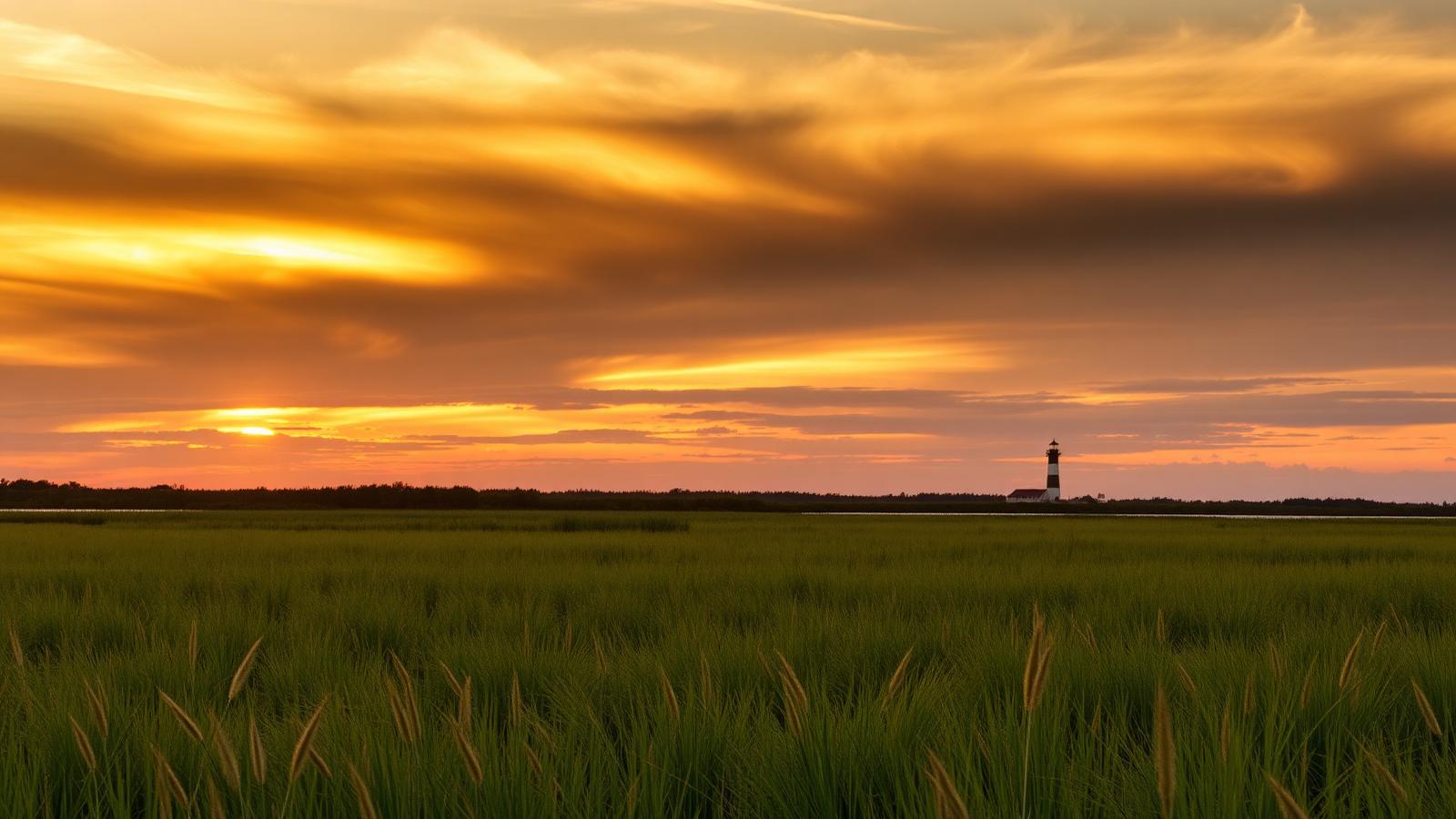 Lowcountry marsh at sunset